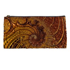 Copper Caramel Swirls Abstract Art Pencil Cases