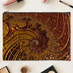 Copper Caramel Swirls Abstract Art Cosmetic Bag (XXXL) 