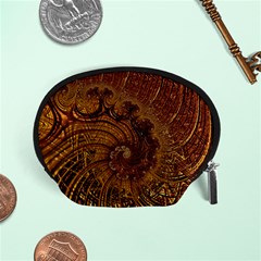 Copper Caramel Swirls Abstract Art Accessory Pouches (Small) 