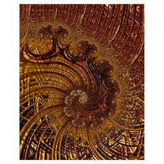 Copper Caramel Swirls Abstract Art Drawstring Bag (Small)