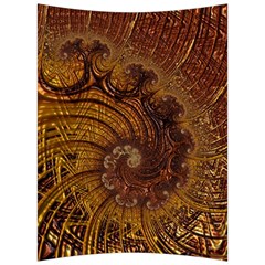 Copper Caramel Swirls Abstract Art Back Support Cushion by Sapixe