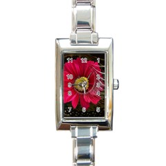 Fantasy Flower Fractal Blossom Rectangle Italian Charm Watch