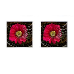 Fantasy Flower Fractal Blossom Cufflinks (Square)