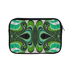 Fractal Art Green Pattern Design Apple Ipad Mini Zipper Cases by Sapixe