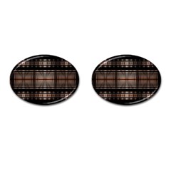  Fractal Art Design Geometry Cufflinks (oval) by Sapixe