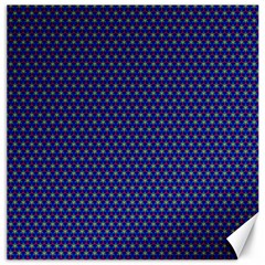 Blue Fractal Art Honeycomb Mathematics Canvas 12  X 12   by Sapixe