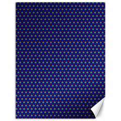 Blue Fractal Art Honeycomb Mathematics Canvas 12  X 16   by Sapixe