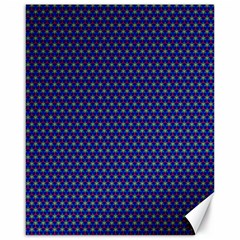 Blue Fractal Art Honeycomb Mathematics Canvas 16  X 20   by Sapixe