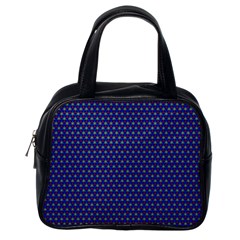 Blue Fractal Art Honeycomb Mathematics Classic Handbags (one Side) by Sapixe