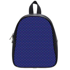 Blue Fractal Art Honeycomb Mathematics School Bag (small) by Sapixe