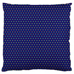 Blue Fractal Art Honeycomb Mathematics Large Cushion Case (two Sides) by Sapixe