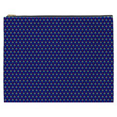 Blue Fractal Art Honeycomb Mathematics Cosmetic Bag (xxxl)  by Sapixe