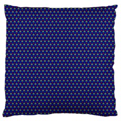 Blue Fractal Art Honeycomb Mathematics Large Flano Cushion Case (one Side) by Sapixe