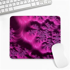 Fractal Artwork Pink Purple Elegant Large Mousepads by Sapixe