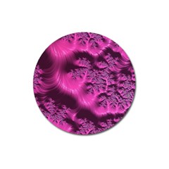 Fractal Artwork Pink Purple Elegant Magnet 3  (round) by Sapixe