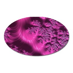 Fractal Artwork Pink Purple Elegant Oval Magnet by Sapixe