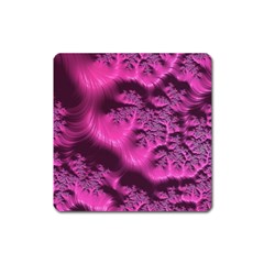 Fractal Artwork Pink Purple Elegant Square Magnet by Sapixe