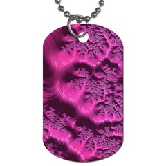 Fractal Artwork Pink Purple Elegant Dog Tag (one Side) by Sapixe