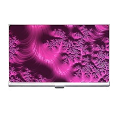 Fractal Artwork Pink Purple Elegant Business Card Holders by Sapixe