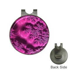 Fractal Artwork Pink Purple Elegant Hat Clips With Golf Markers by Sapixe