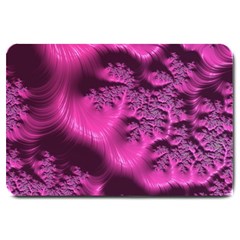 Fractal Artwork Pink Purple Elegant Large Doormat  by Sapixe