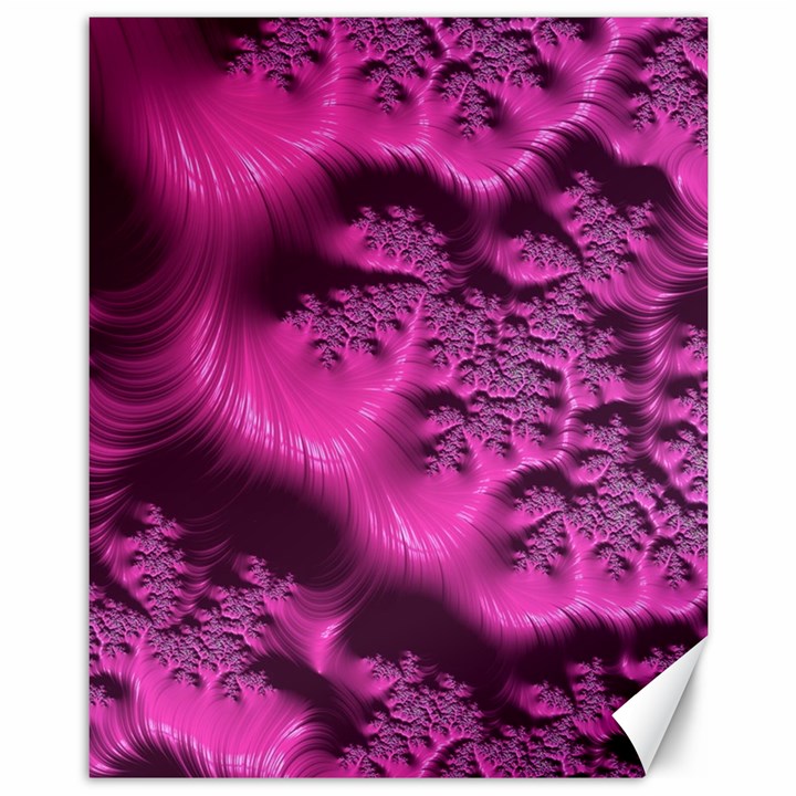 Fractal Artwork Pink Purple Elegant Canvas 11  x 14  