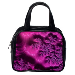 Fractal Artwork Pink Purple Elegant Classic Handbags (one Side) by Sapixe