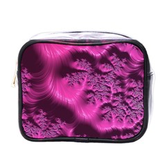 Fractal Artwork Pink Purple Elegant Mini Toiletries Bags by Sapixe