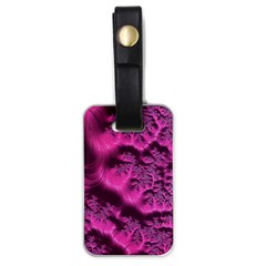 Fractal Artwork Pink Purple Elegant Luggage Tags (one Side)  by Sapixe