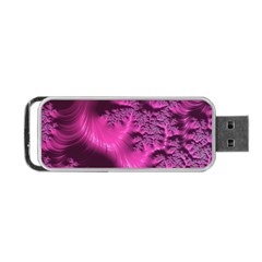 Fractal Artwork Pink Purple Elegant Portable Usb Flash (one Side) by Sapixe