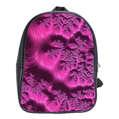 Fractal Artwork Pink Purple Elegant School Bag (xl) by Sapixe