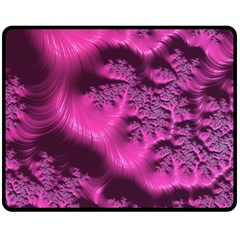 Fractal Artwork Pink Purple Elegant Double Sided Fleece Blanket (medium)  by Sapixe