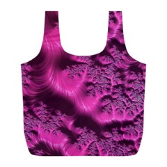 Fractal Artwork Pink Purple Elegant Full Print Recycle Bags (l)  by Sapixe