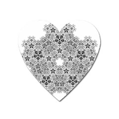 Fractal Background Foreground Heart Magnet by Sapixe