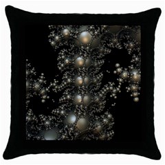 Fractal Math Geometry Backdrop Throw Pillow Case (black) by Sapixe