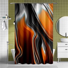 Fractal Structure Mathematics Shower Curtain 48  X 72  (small)  by Sapixe