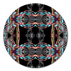 Fractal Math Design Backdrop Magnet 5  (round) by Sapixe