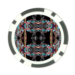 Fractal Math Design Backdrop Poker Chip Card Guard by Sapixe