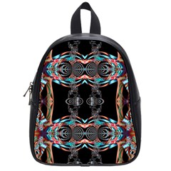 Fractal Math Design Backdrop School Bag (small) by Sapixe