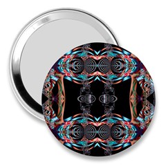 Fractal Math Design Backdrop 3  Handbag Mirrors by Sapixe