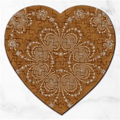 Fractal Pattern Decoration Abstract Jigsaw Puzzle (Heart)