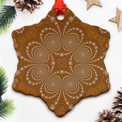 Fractal Pattern Decoration Abstract Snowflake Ornament (two Sides) by Sapixe