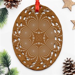 Fractal Pattern Decoration Abstract Ornament (Oval Filigree)