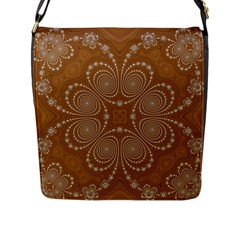 Fractal Pattern Decoration Abstract Flap Messenger Bag (L) 