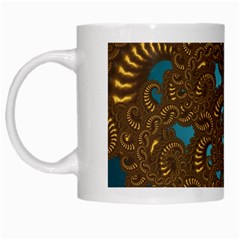 Fractal Abstract Pattern White Mugs by Sapixe