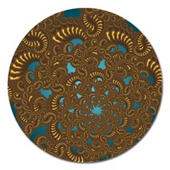 Fractal Abstract Pattern Magnet 5  (round) by Sapixe