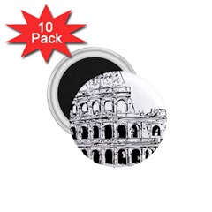 Line Art Architecture 1 75  Magnets (10 Pack)  by Sapixe