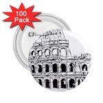 Line Art Architecture 2.25  Buttons (100 pack)  Front