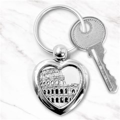 Line Art Architecture Key Chains (Heart) 