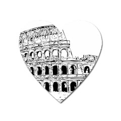 Line Art Architecture Heart Magnet